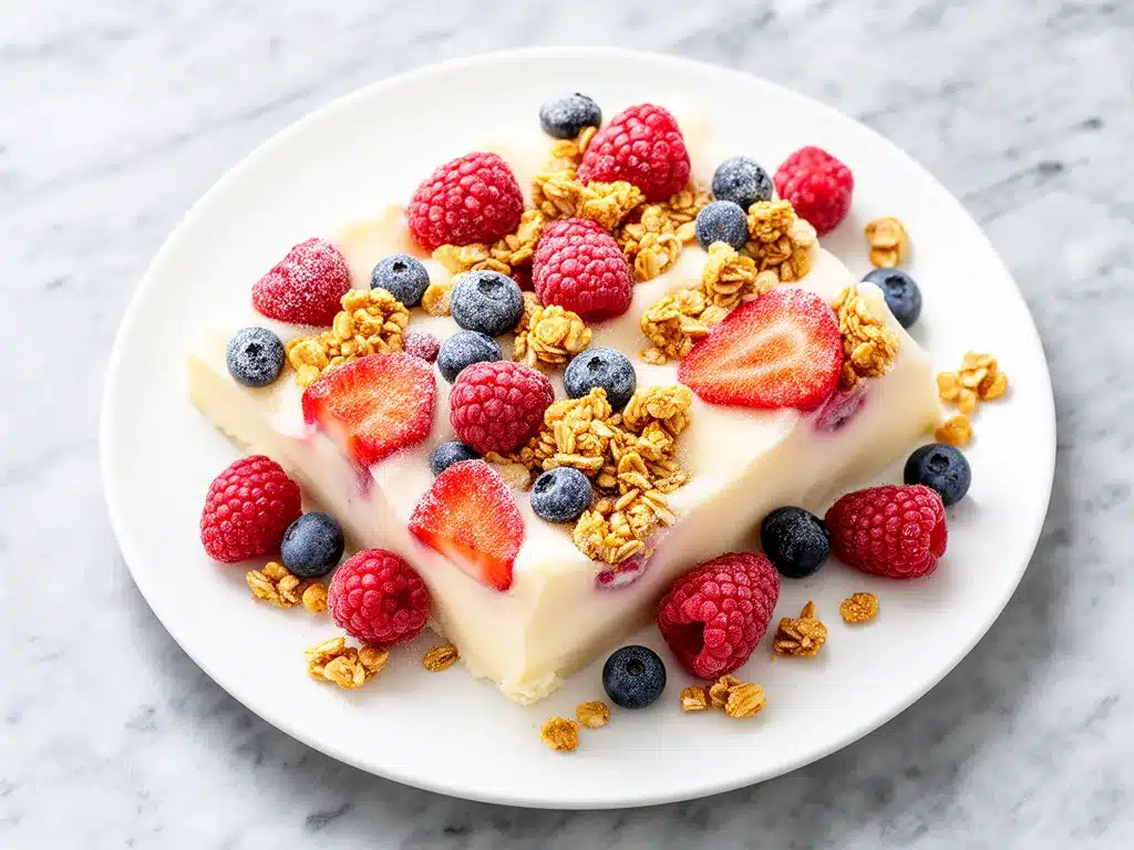 After-School Frozen Yogurt Bark with Berries and Granola 4 After-School Frozen Yogurt Bark preparation steps