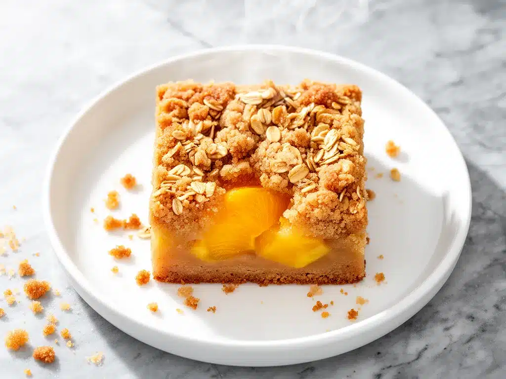 Brown Sugar Peach Crumble Bars: Easy 5-Ingredient Summer Dessert 4 Brown Sugar Peach Crumble Bars preparation steps