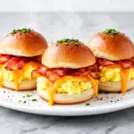 Cheesy Bacon and Egg Breakfast Sliders - featured image
