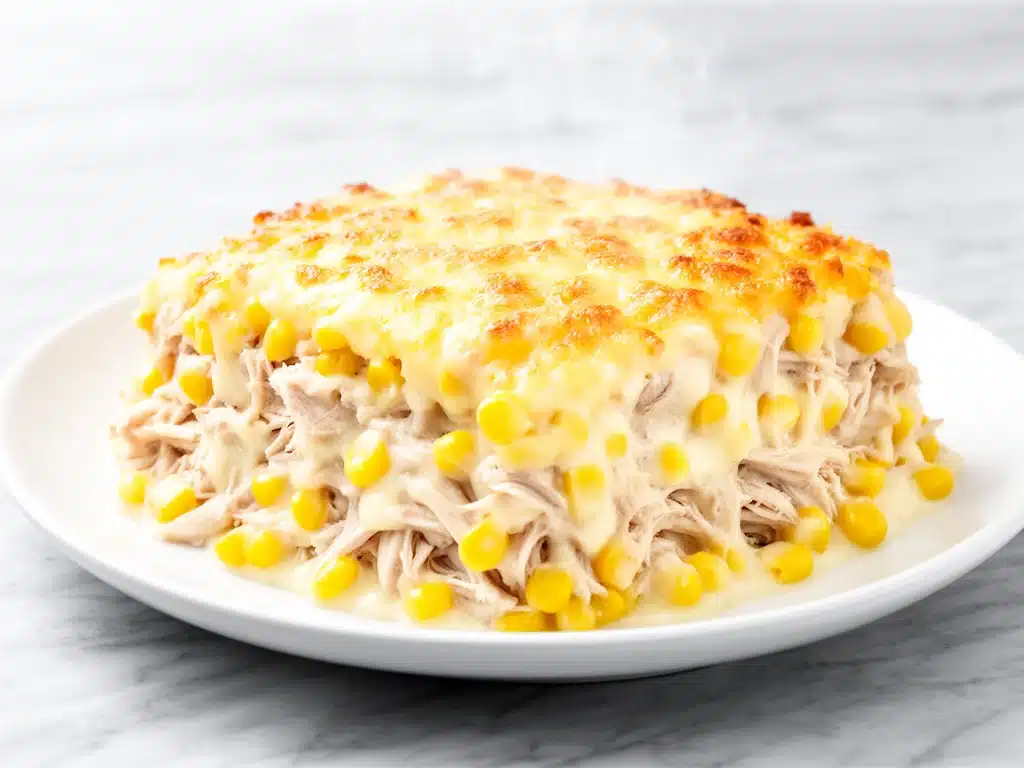 Cheesy Street Corn Chicken Casserole - featured image