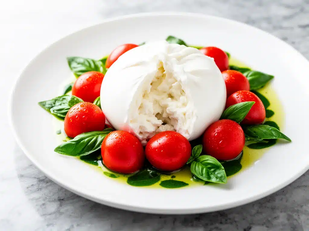 cherry tomato and burrata salad - featured image