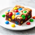 chewy M&M cookie bars - featured image