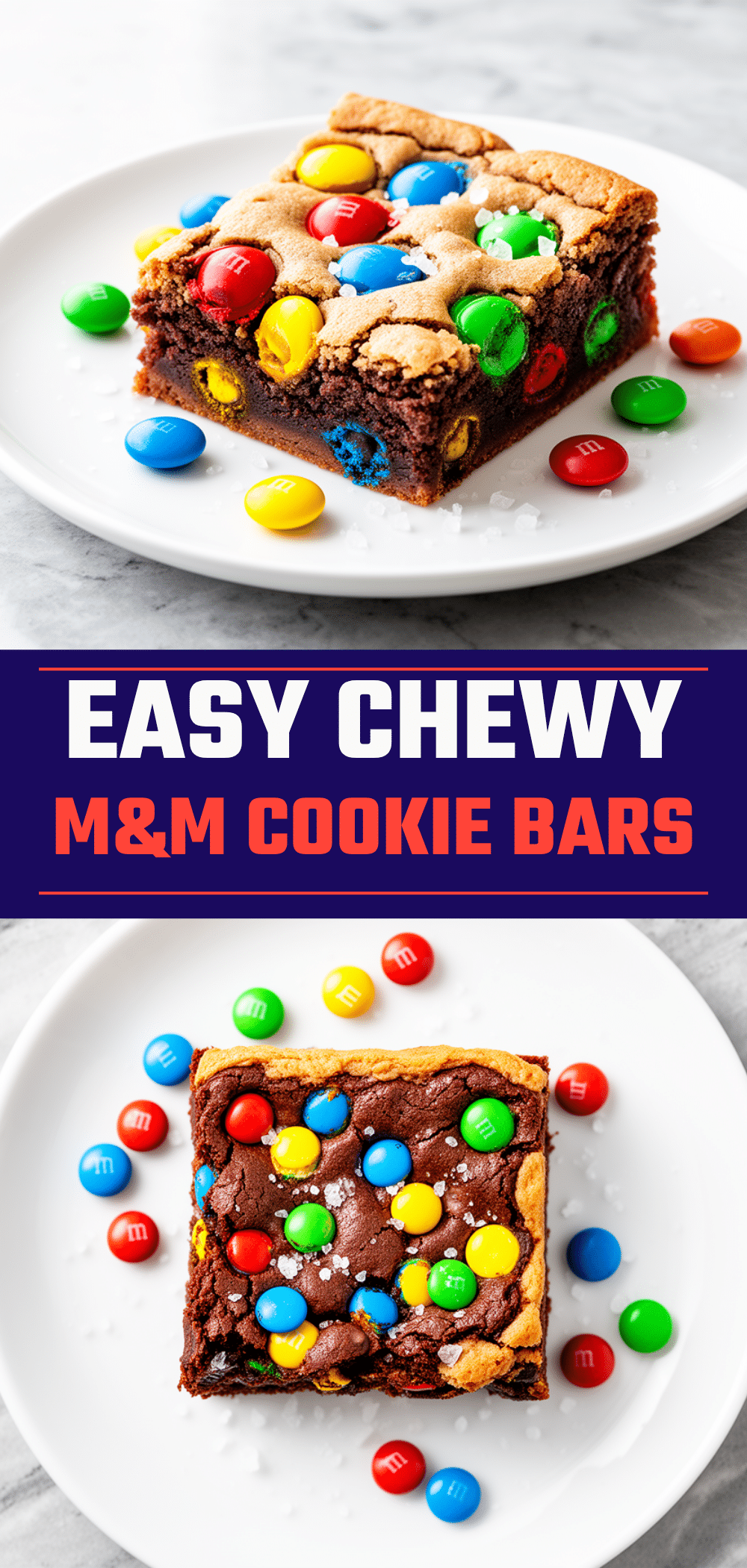 Chewy M&M Cookie Bars: Easy One Bowl Recipe 5 chewy M&M cookie bars recipe