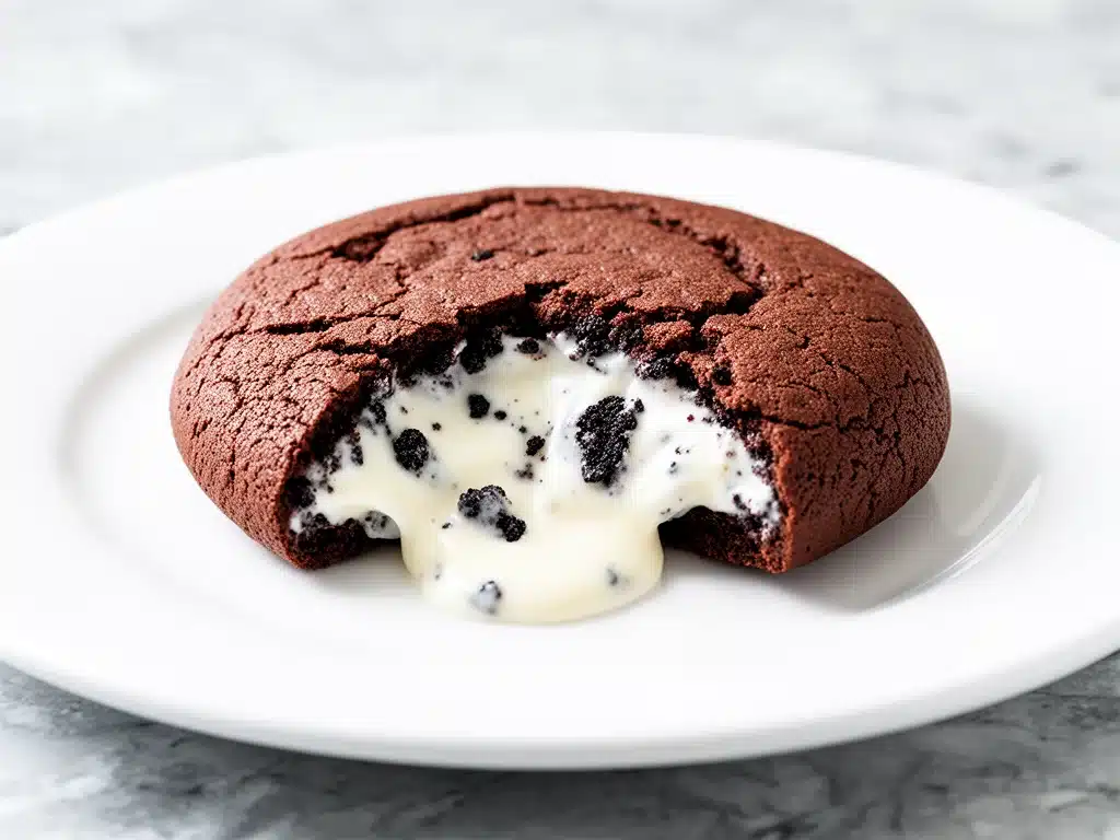 cookies and cream stuffed chocolate cookies - featured image