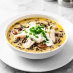 creamy chicken and wild rice soup - featured image