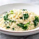 creamy garlic parmesan orzo - featured image
