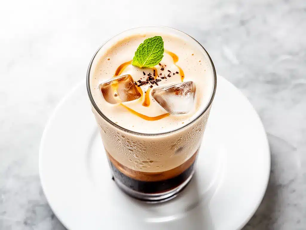 Creamy Iced Vanilla Latte: 5-Ingredient Homemade Recipe 4 creamy iced vanilla latte preparation steps