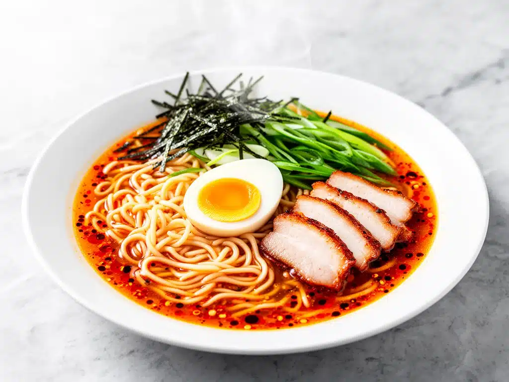 creamy spicy ramen - featured image