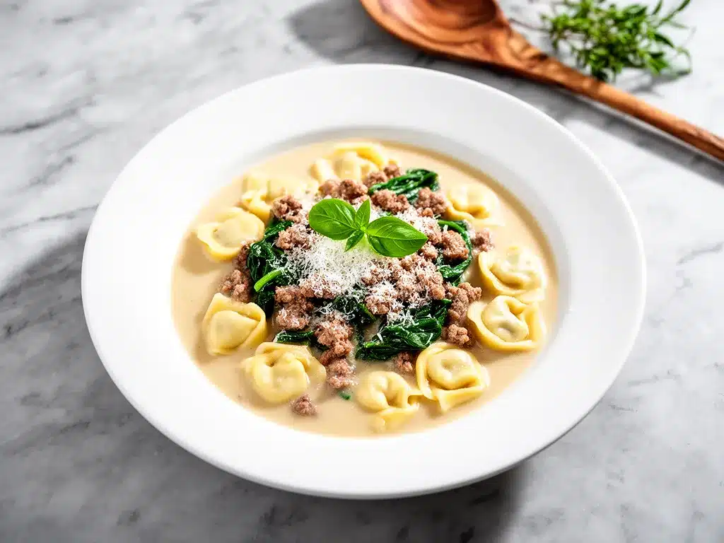 Creamy Tortellini Soup: Best Homemade Recipe 4 creamy tortellini soup preparation steps
