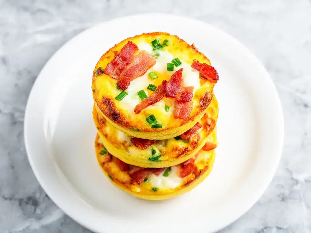 Crispy Air Fryer Bacon and Cheese Egg Bites 4 crispy air fryer bacon and cheese egg bites preparation steps