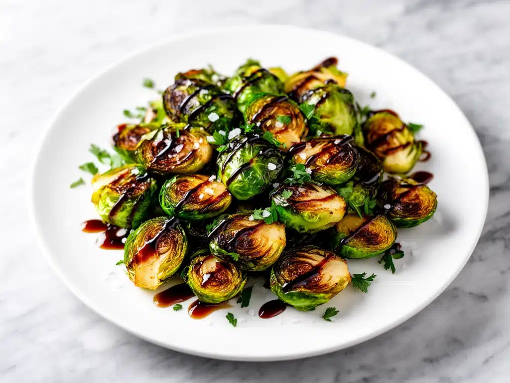 crispy air fryer Brussels sprouts - featured image