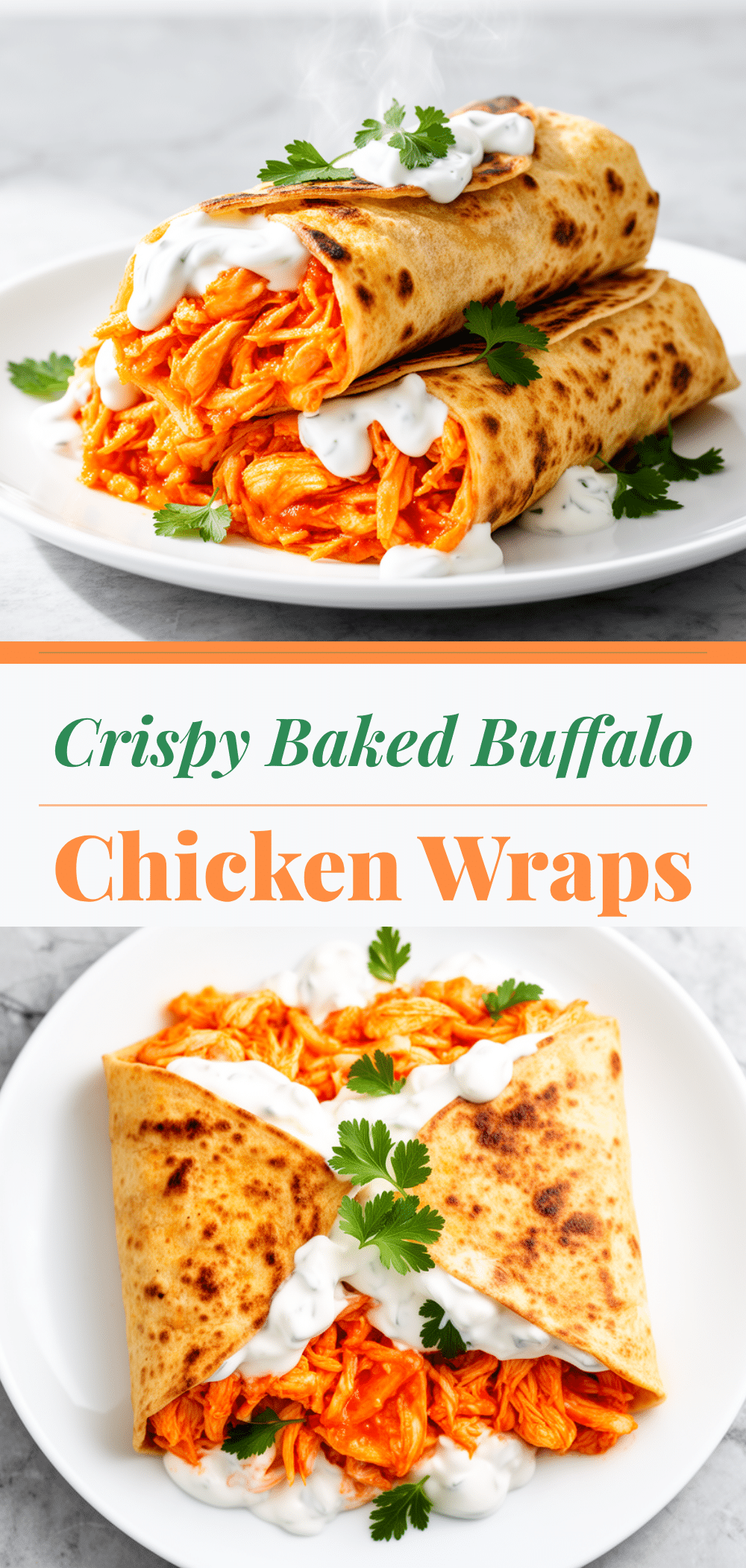 Crispy Baked Buffalo Chicken Wraps: Easy Family Dinner 5 Crispy Baked Buffalo Chicken Wraps recipe