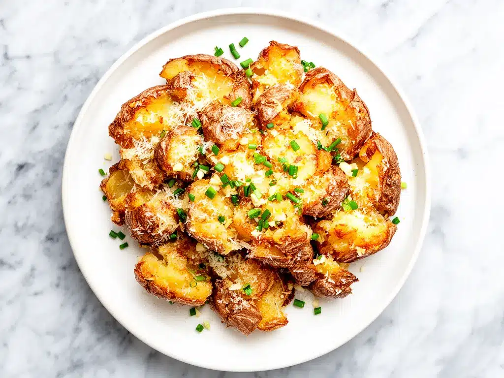 Crispy Garlic Parmesan Smashed Potatoes: Best Easy Side Dish 4 crispy garlic parmesan smashed potatoes preparation steps