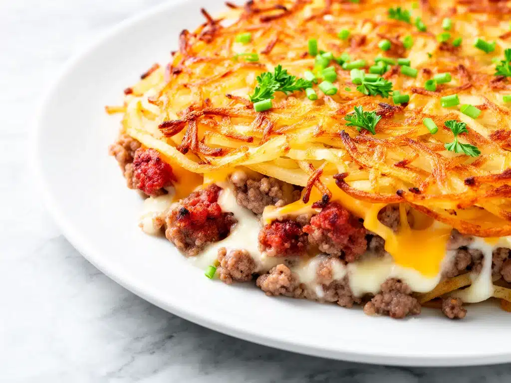 crispy hash brown breakfast casserole - featured image