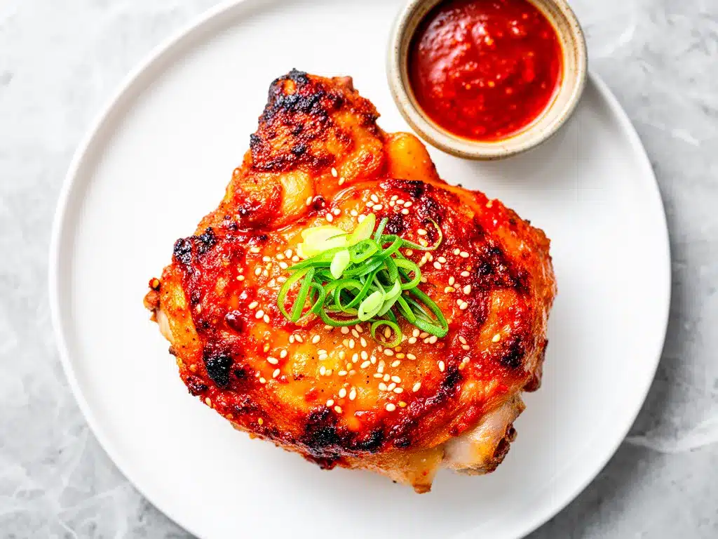 Crispy Korean Gochujang Glazed Chicken Thighs: Better Than Takeout 4 Crispy Korean Gochujang Glazed Chicken Thighs preparation steps