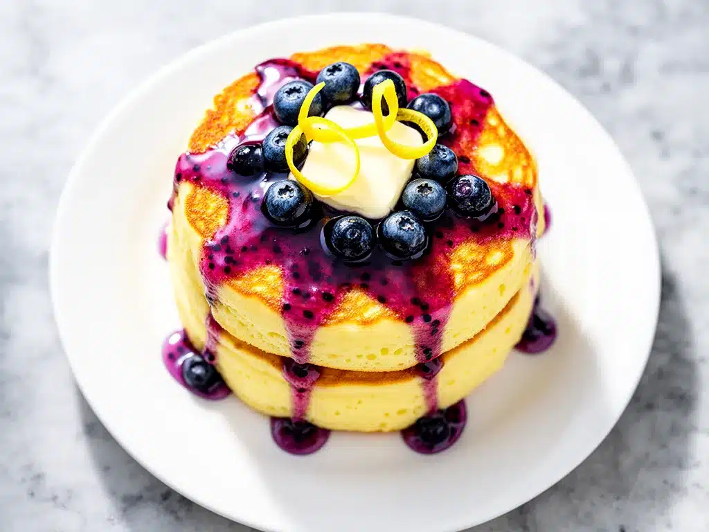 Fluffy Lemon Ricotta Pancakes: Best 5-Ingredient Blueberry Syrup 4 fluffy lemon ricotta pancakes preparation steps