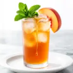 Fresh Peach Iced Tea with Mint and Honey - featured image