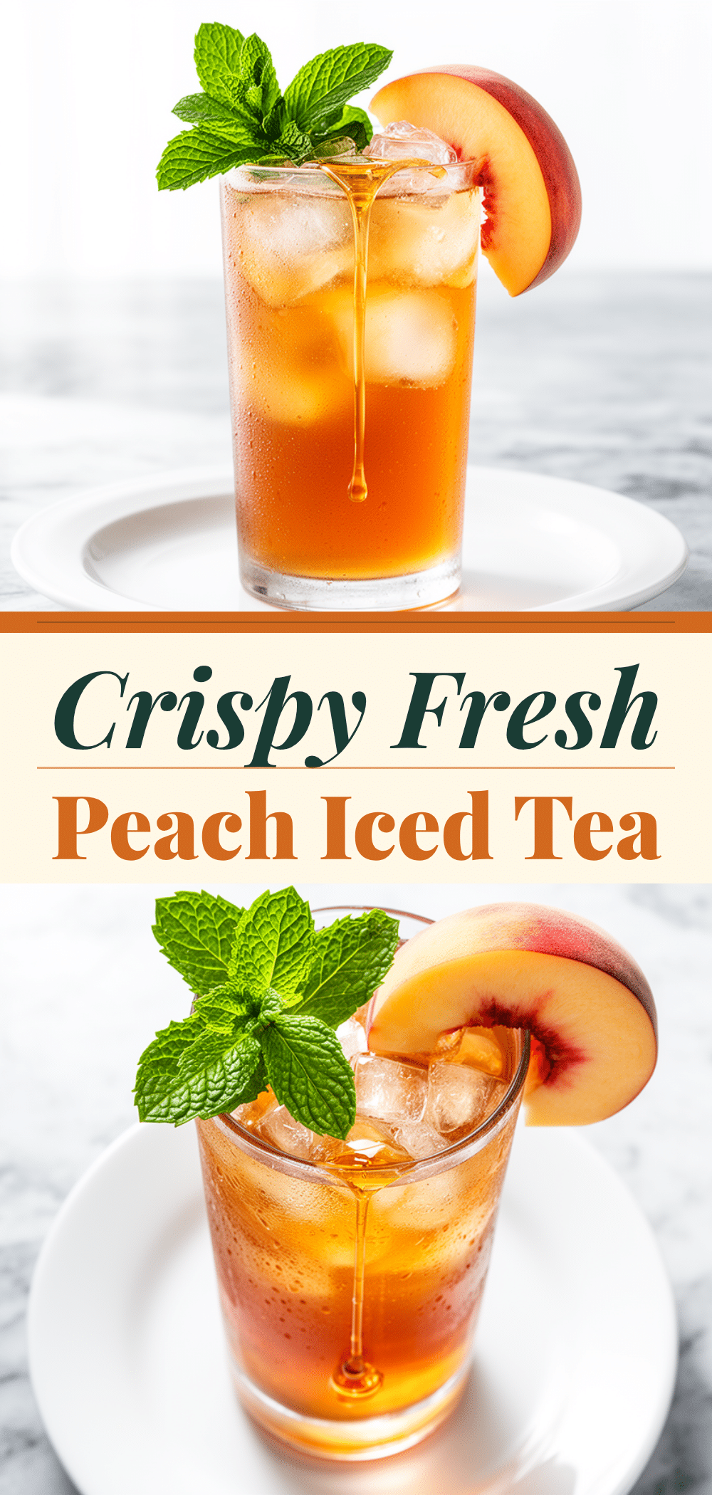 Fresh Peach Iced Tea with Mint & Honey 5 Fresh Peach Iced Tea with Mint and Honey recipe