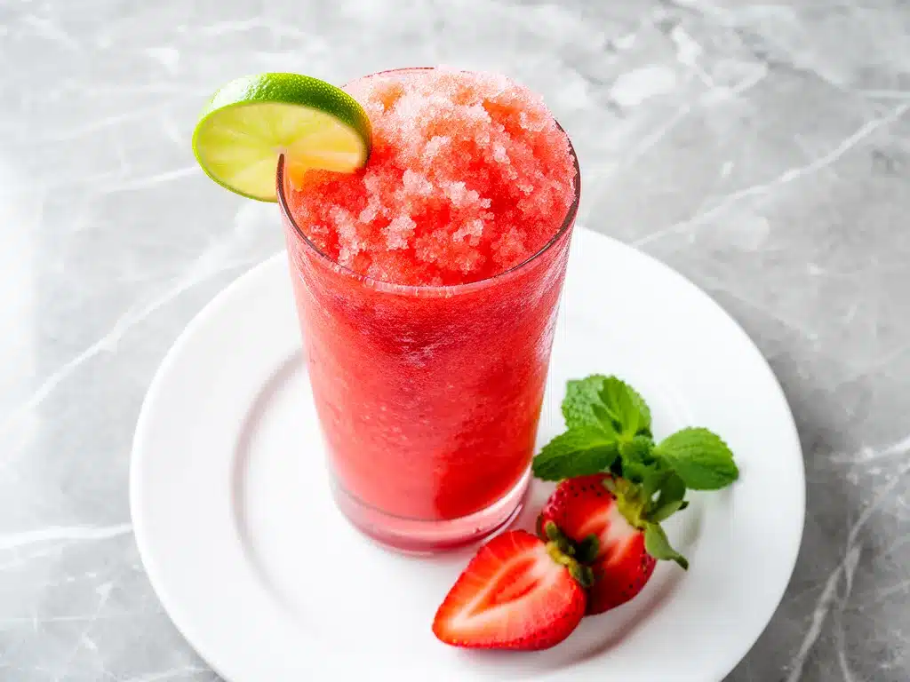 Frozen Strawberry Margarita: 3-Ingredient Easy Drink 4 frozen strawberry margarita preparation steps