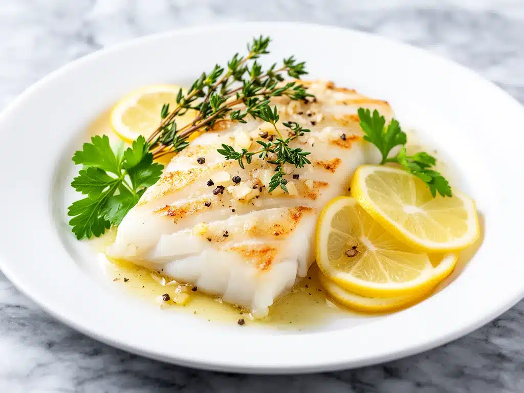 garlic butter baked cod - featured image