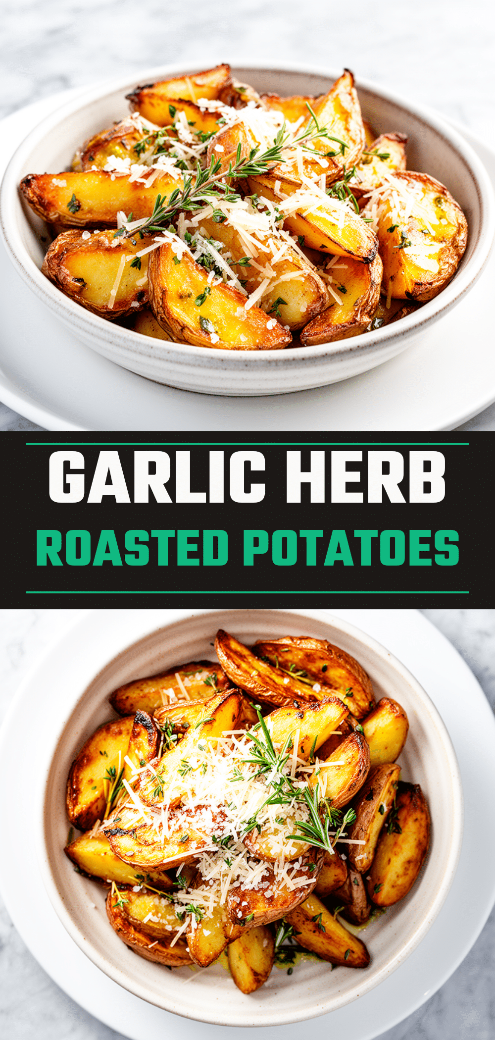 Garlic Herb Roasted Potatoes: Easy Parmesan Side 5 garlic herb roasted potatoes with parmesan recipe