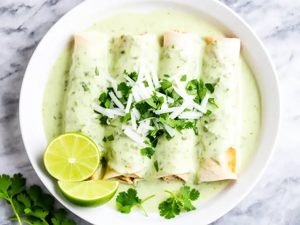 Hatch Green Chili Chicken Enchiladas: 5-Step Weeknight Dinner 4 Hatch Green Chili Chicken Enchiladas preparation steps