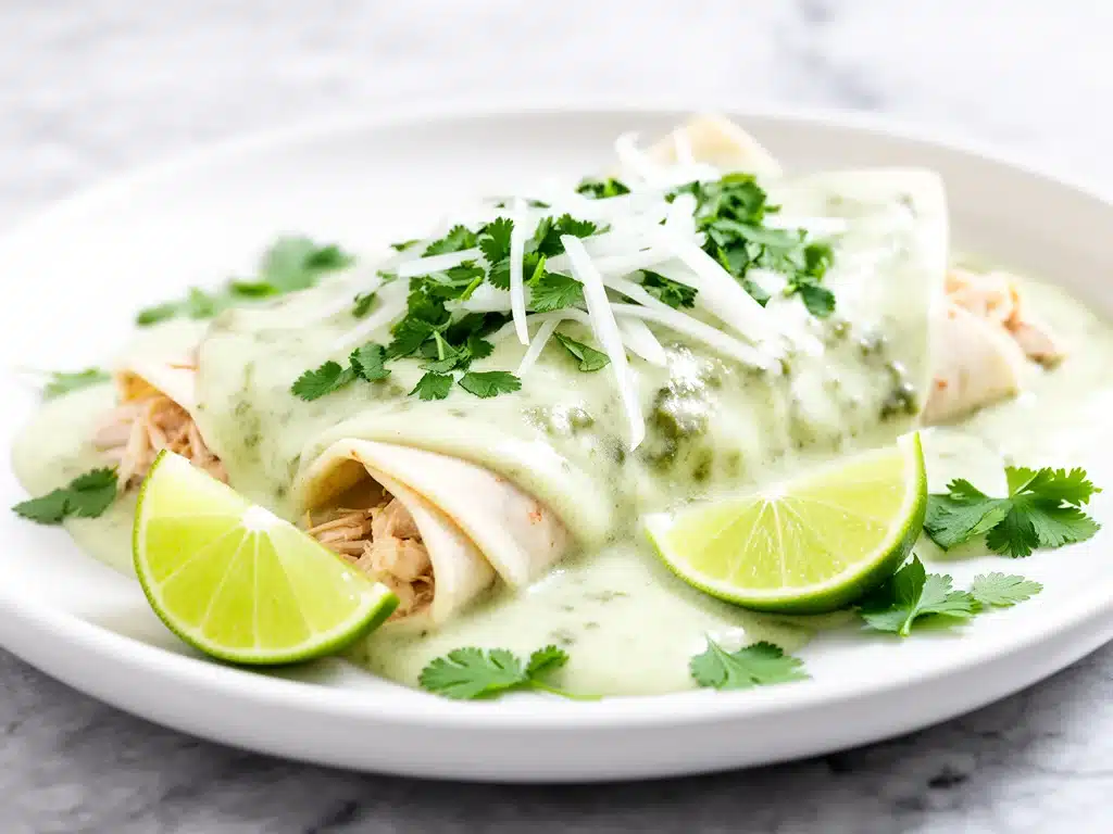 Hatch Green Chili Chicken Enchiladas - featured image