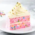 homemade funfetti birthday cake - featured image