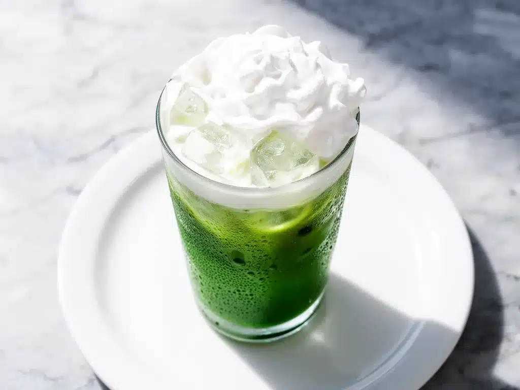 Iced Matcha Latte with Vanilla Cream: Best Homemade Recipe 4 iced matcha latte with vanilla cream preparation steps