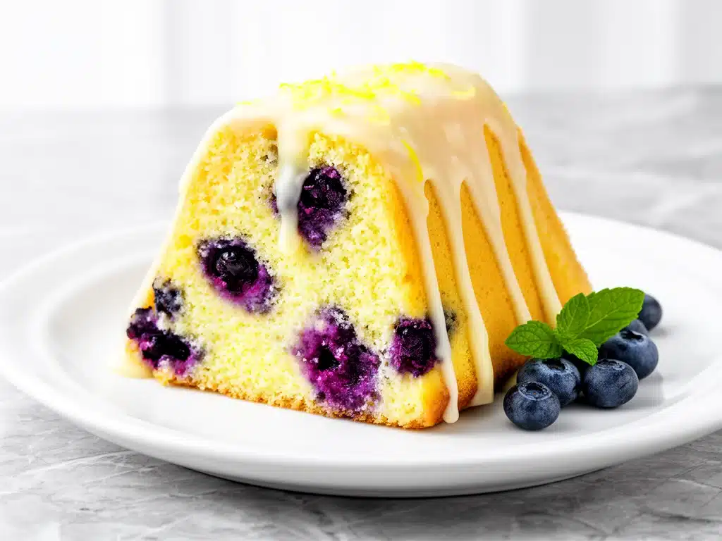 lemon blueberry pound cake - featured image