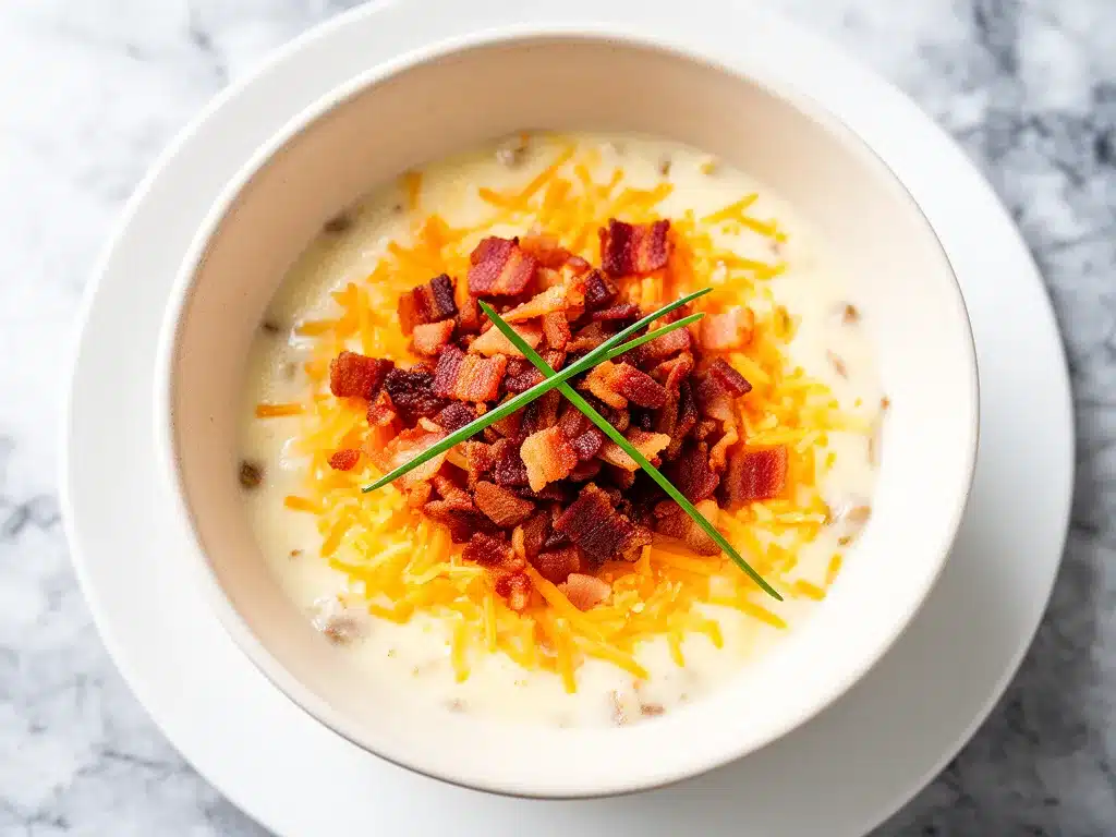 Loaded Baked Potato Soup: Easy & Best Recipe 4 loaded baked potato soup preparation steps