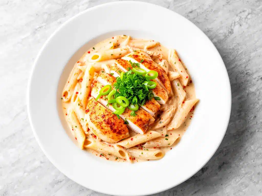 One-Pot Creamy Cajun Chicken Pasta: Easy Weeknight Dinner 4 One-Pot Creamy Cajun Chicken Pasta preparation steps