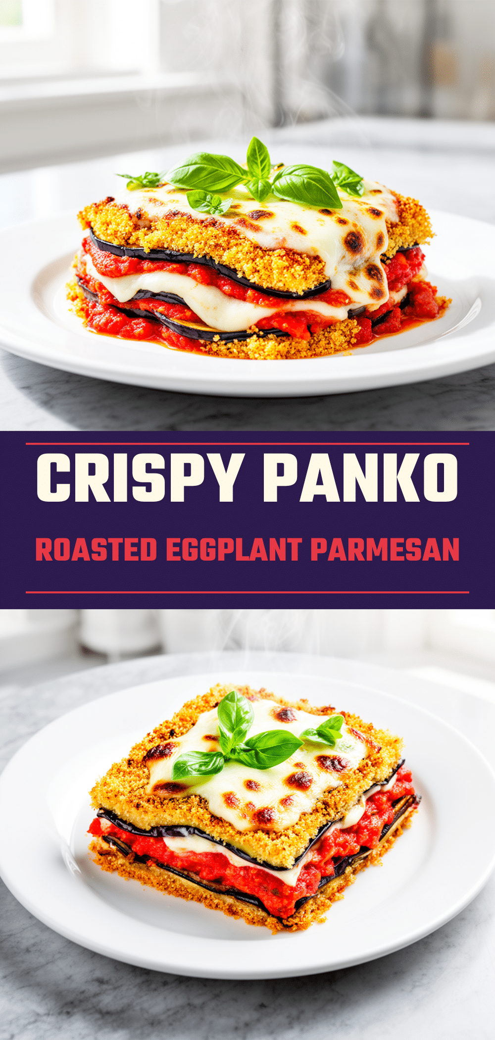 Roasted Eggplant Parmesan: 6-Step Easy Crispy Panko Recipe 5 roasted eggplant parmesan recipe