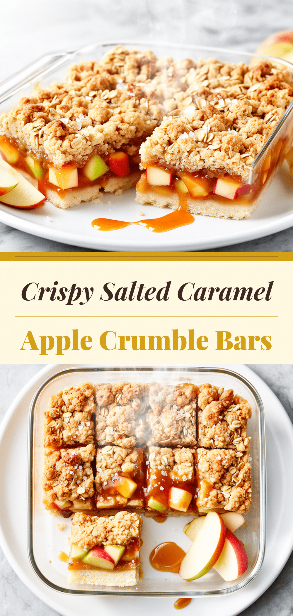 Salted Caramel Apple Crumble Bars: 4 Easy Dessert Bars 5 Salted Caramel Apple Crumble Bars recipe