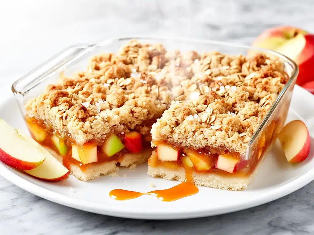 Salted Caramel Apple Crumble Bars - featured image