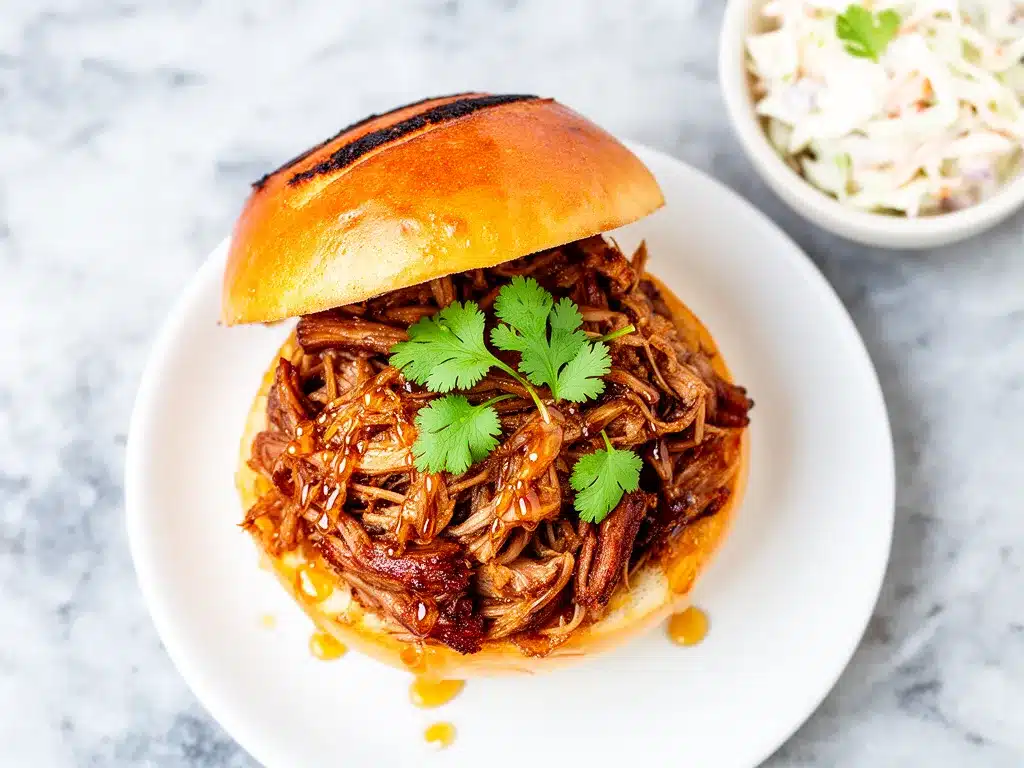 Slow Cooker Honey Garlic Pulled Pork Sandwiches 4 slow cooker honey garlic pulled pork sandwiches preparation steps