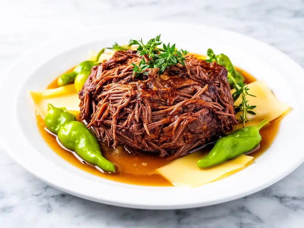 slow cooker mississippi pot roast - featured image