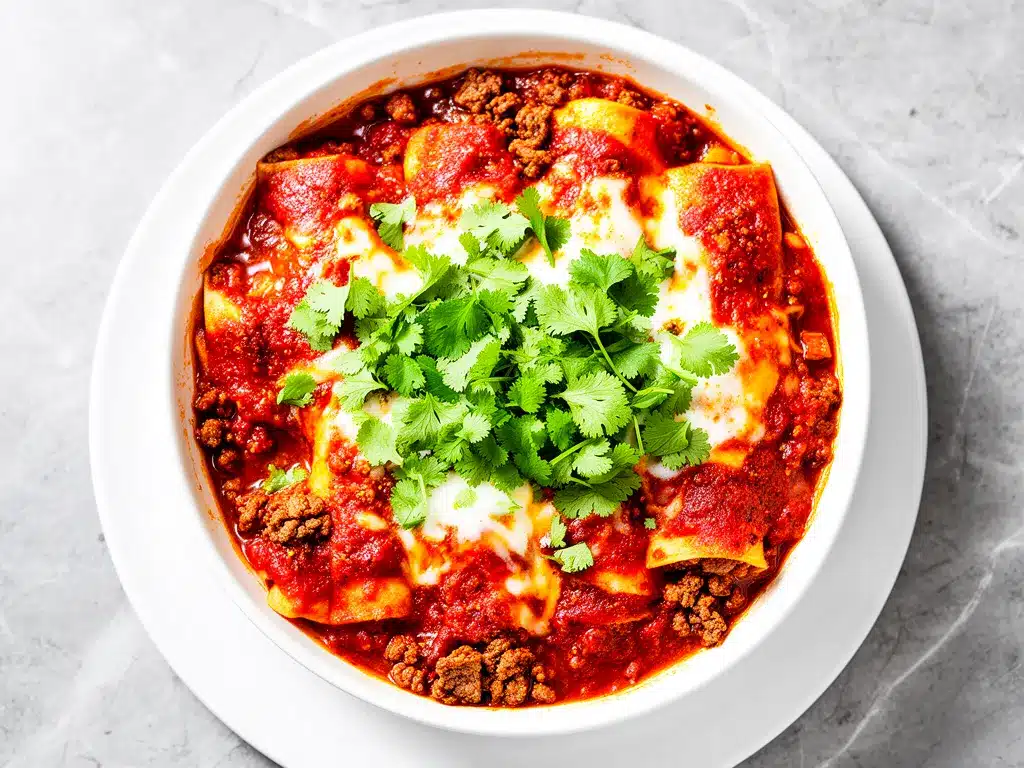 Smothered Beef Enchiladas: Easy 30-Minute Red Chili Sauce 4 smothered beef enchiladas preparation steps