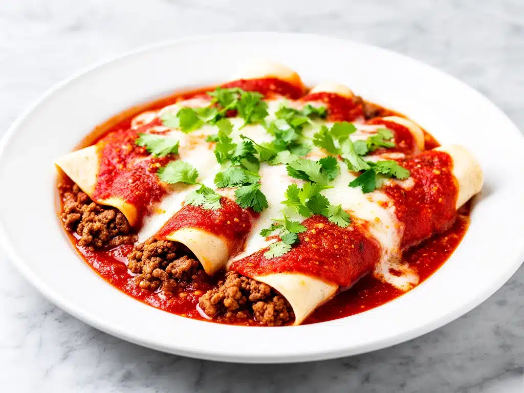 smothered beef enchiladas - featured image