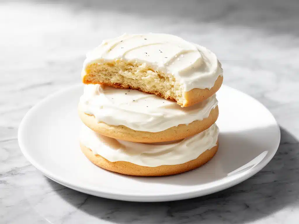 soft frosted bakery style sugar cookies - featured image