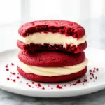 soft red velvet cookies - featured image