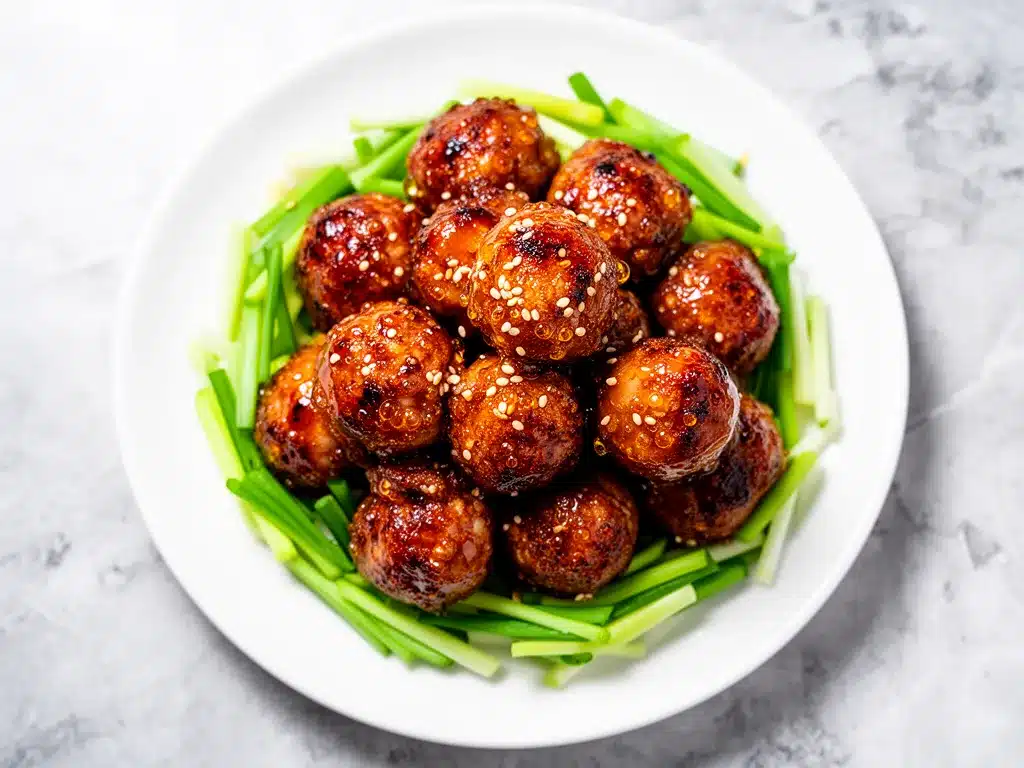 Sticky Asian Honey Garlic Meatballs: 5-Ingredient Easy Recipe 4 Sticky Asian Honey Garlic Meatballs preparation steps