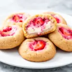 Strawberry Cheesecake Stuffed Cookies - featured image