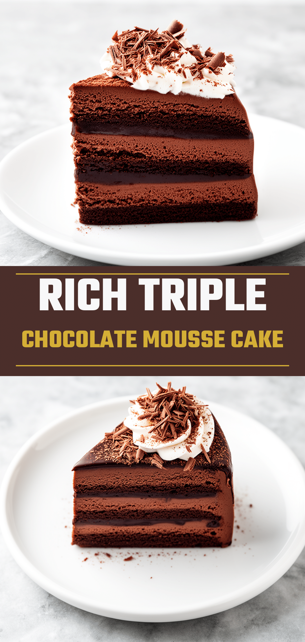 Triple Chocolate Mousse Cake: Easy 4-Ingredient Dessert 5 Triple Chocolate Mousse Cake recipe