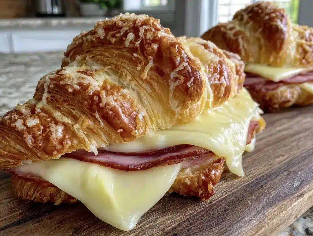 Back to School Ham and Cheese Croissant Sandwiches - featured image