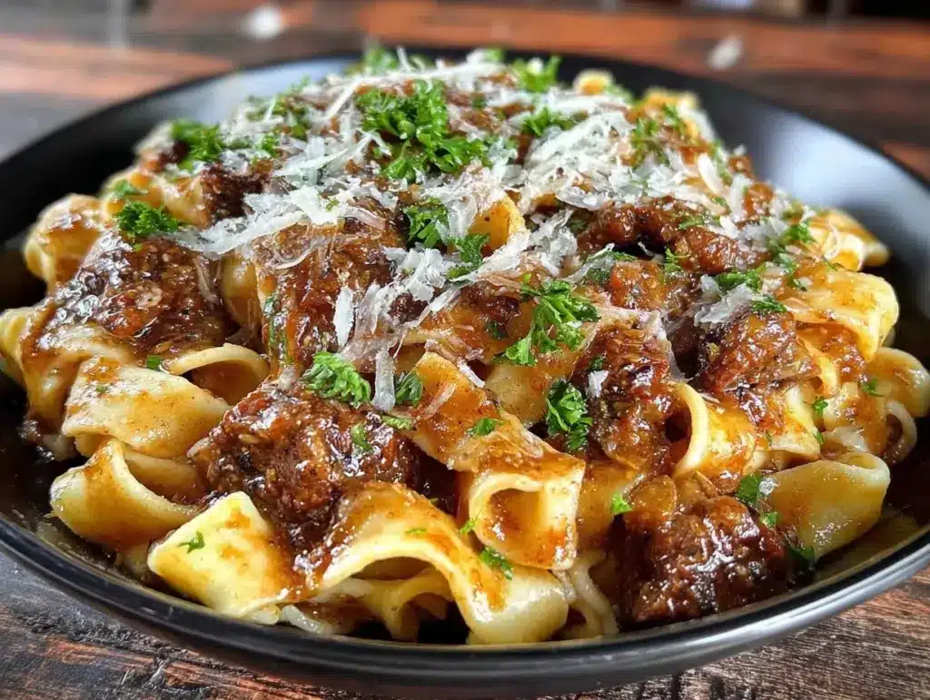 black garlic butter pasta - featured image