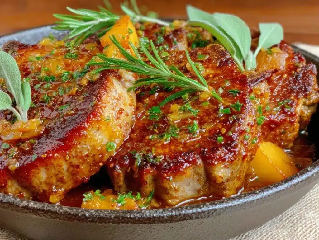 brown butter sage pork chops - featured image