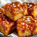 brown butter salted caramel blondies - featured image
