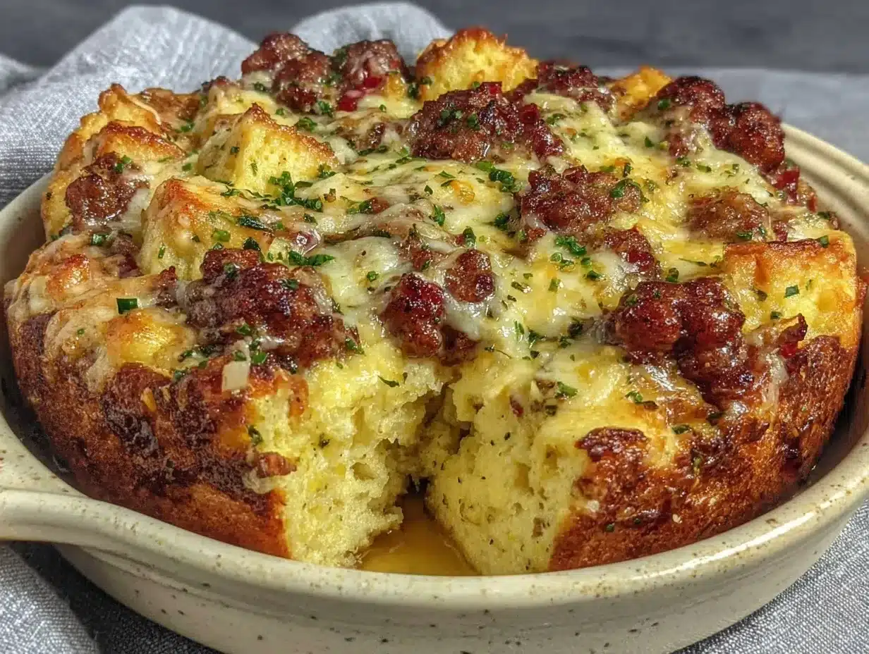 Cheesy Sausage and Egg Breakfast Casserole: Easy One-Pan 5pm Dinner 4 cheesy sausage and egg breakfast casserole preparation steps