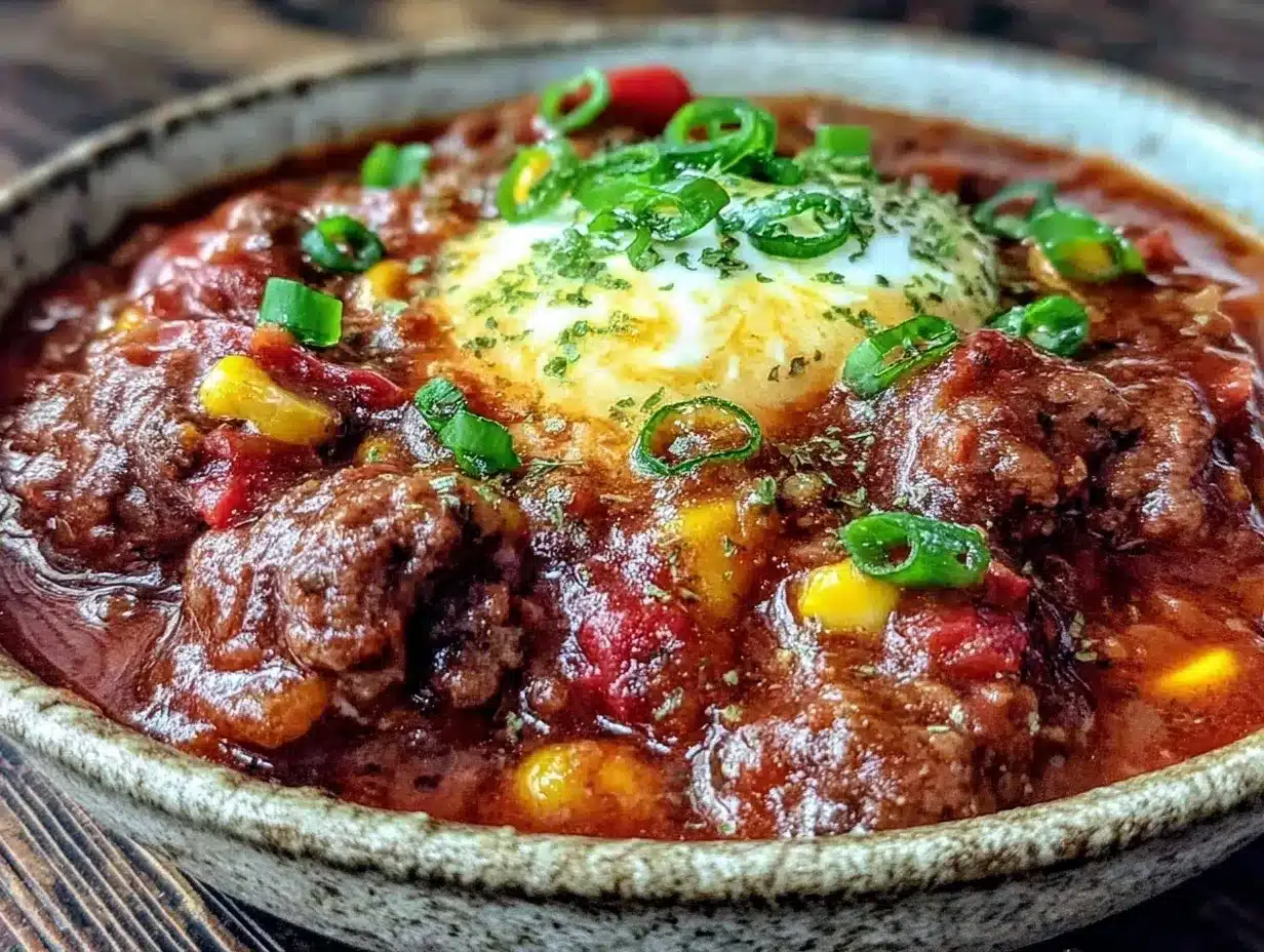 Classic Beef & Veggie Chili: Easy One-Pot 5pm Dinner 4 classic beef and vegetable chili no bean preparation steps